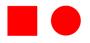 Un cercle et un carré